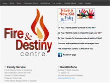 Tablet Screenshot of fireanddestiny.org